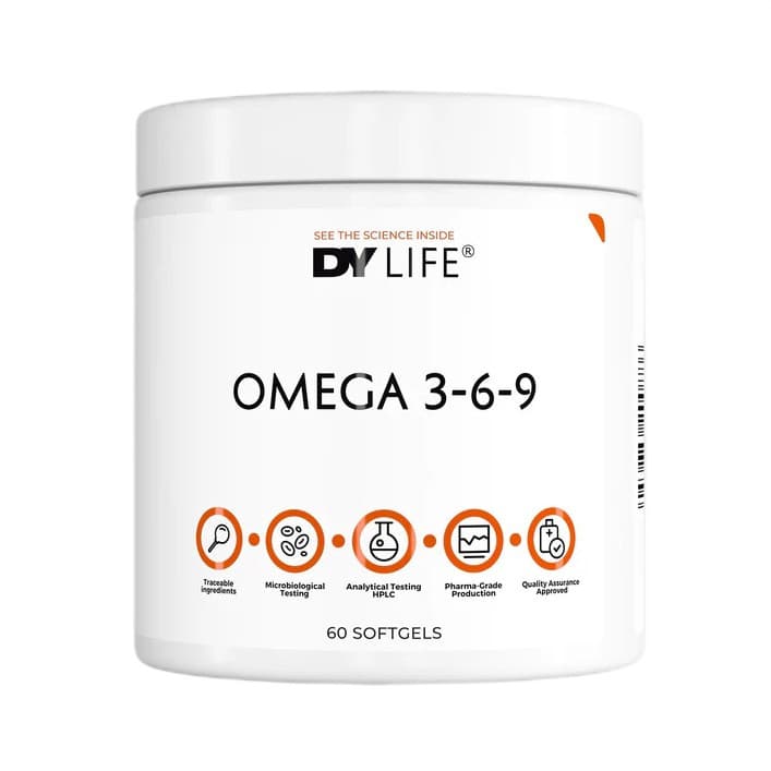 DY LIFE - Omega 3-6-9 - 60 softgels – DY LIFE förpackning