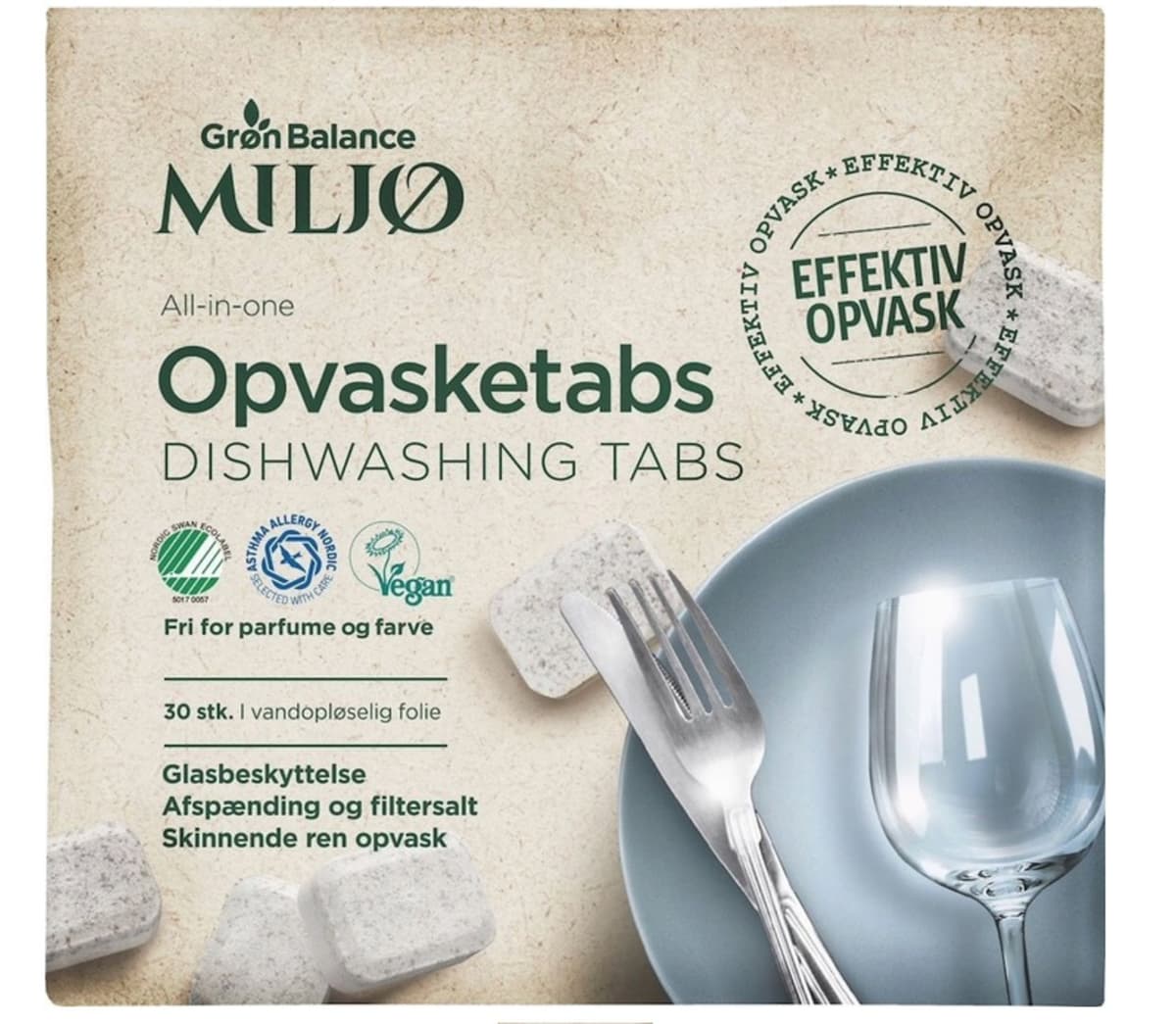 Gron Balance Dishwasher Tablets ECO 30 pieces – Grøn Balance packaging