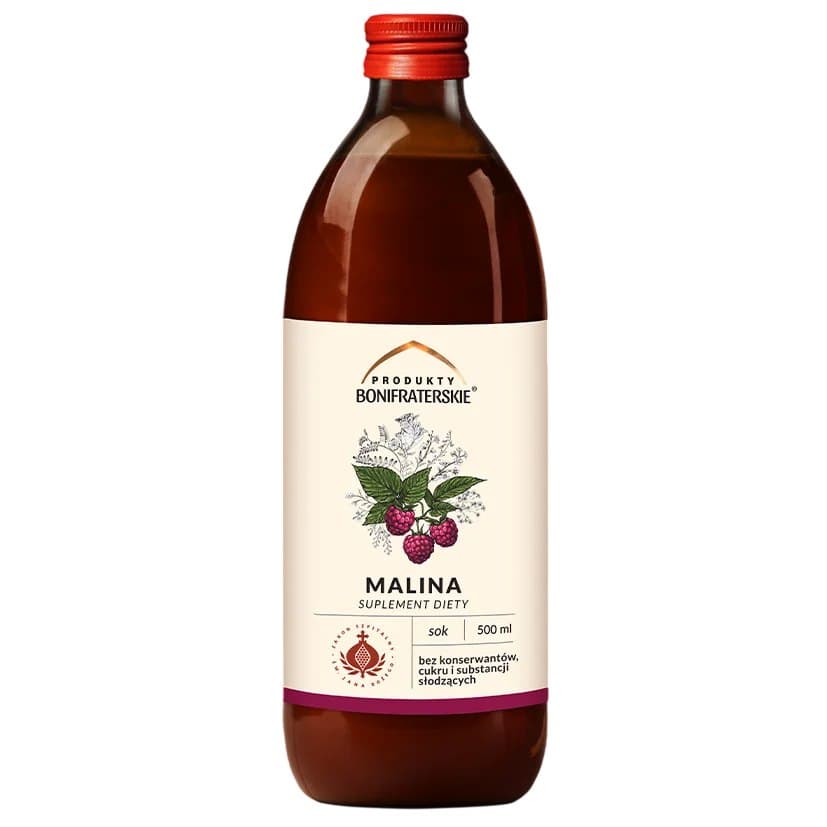 Produkty Bonifraterskie - Raspberry Supplement - 500 ml – Produkty Bonifraterskie förpackning
