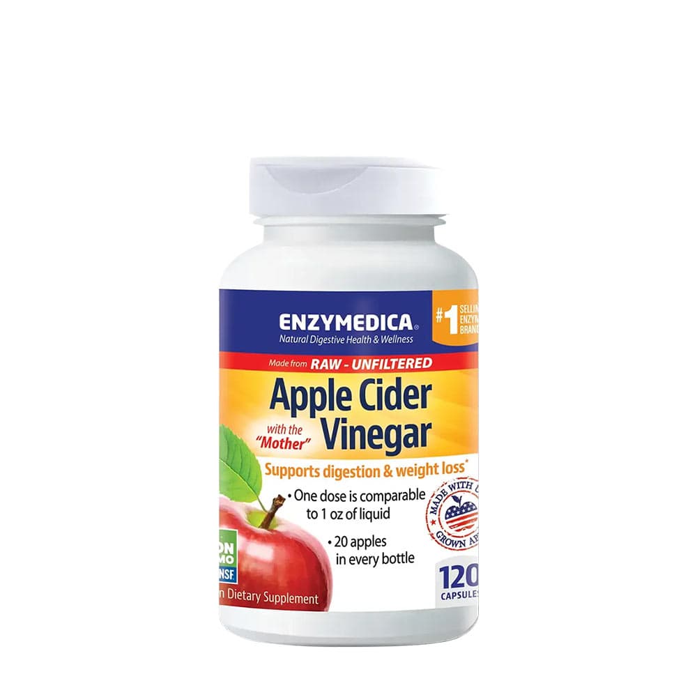 Enzymedica - Vinagre de Maçã - 120 cápsulas – Enzymedica embalagem