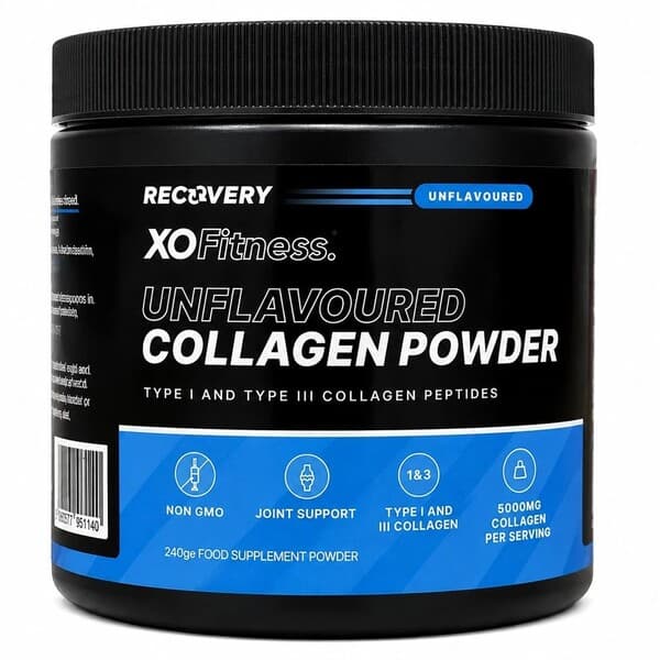 XO Fitness - Kolagen w proszku, bezsmakowy - 240g – XO Fitness opakowanie