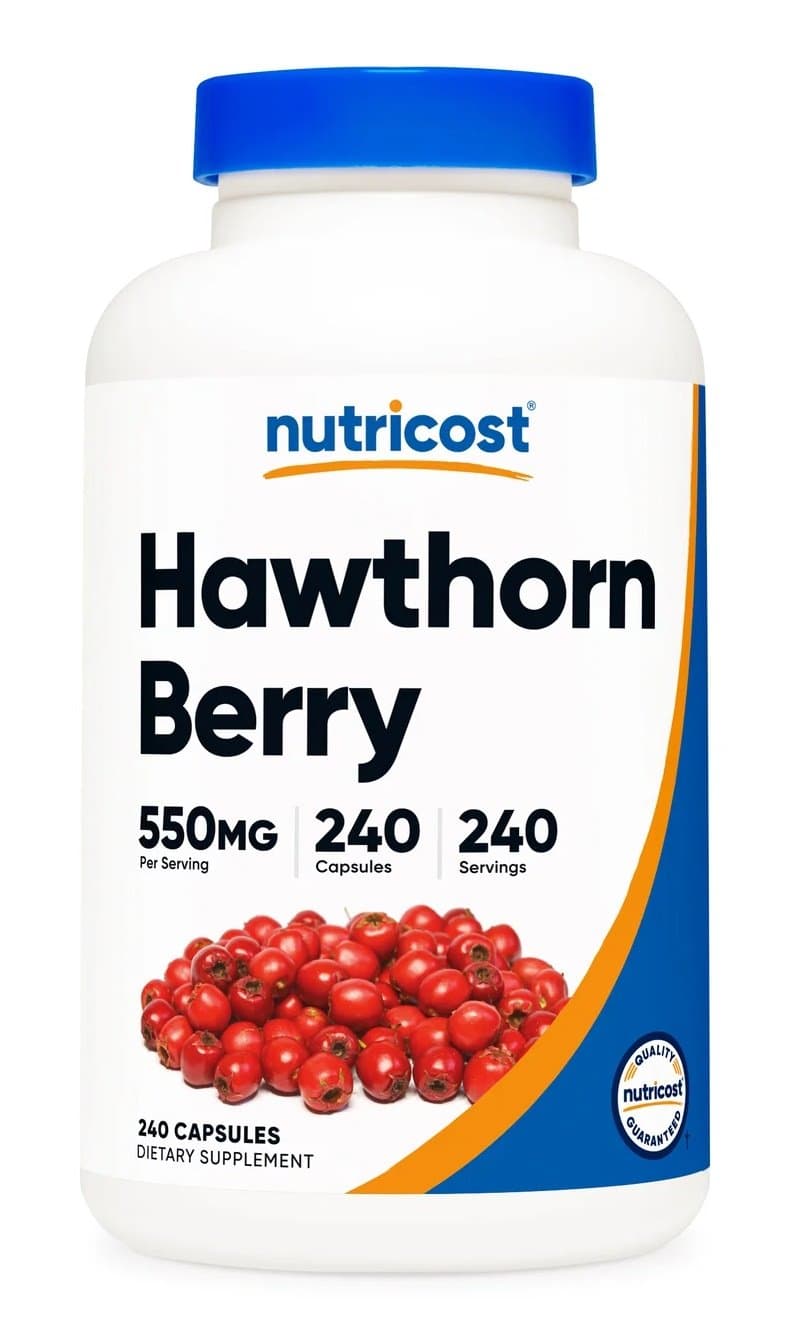 Nutricost - Baya de espino blanco - 240 cápsulas – Nutricost empaque