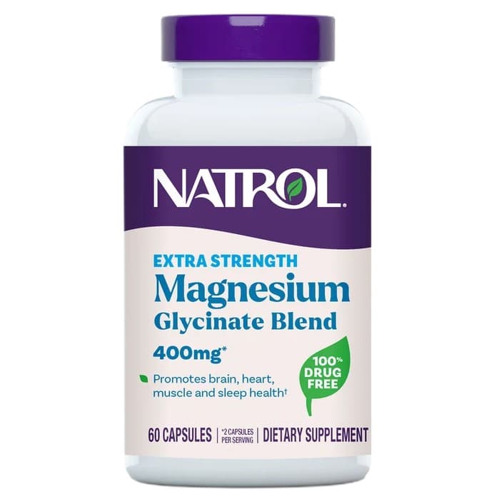 Natrol - Magnesiumglycinatblanding - 60 kapsler – emballage