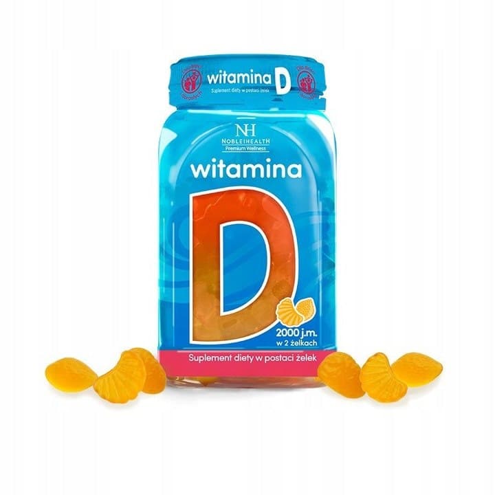 Noble Health Vitamin D 60 Geleekapseln – Noble Health Verpackung
