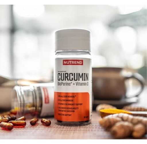 Nutrend - Curcumin BioPerine® och Vitamin D – förpackning