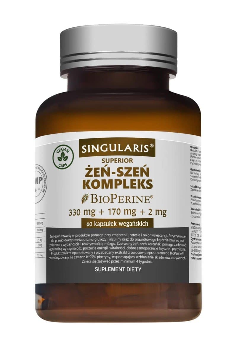 Singularis Žeń-szeń Bioperine Complex 60 kapseln – Singularis Verpackung