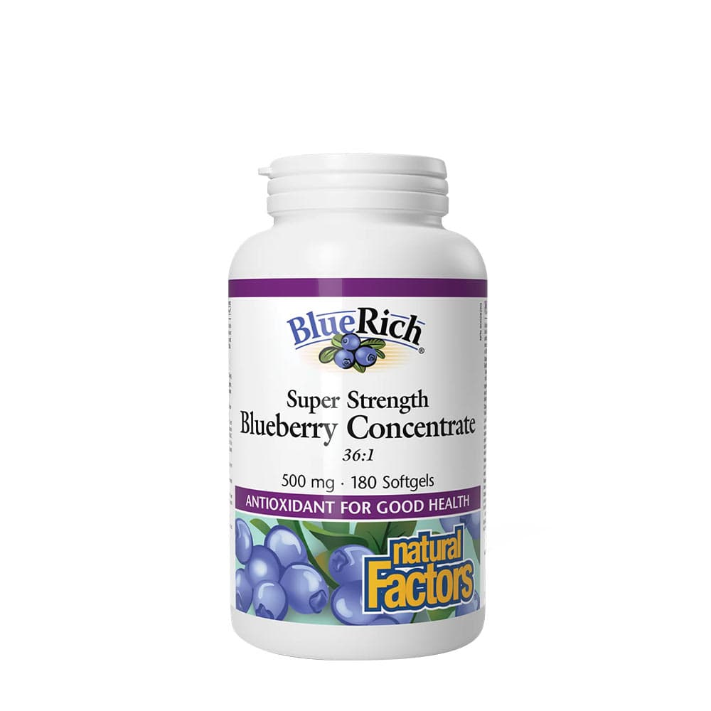 Natural Factors - Super Strength Blueberry Concentrate - 500mg – Natural Factors opakowanie