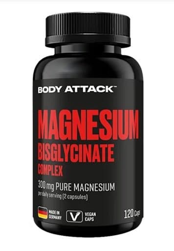 Body Attack - Magnesiumbisglycinatkomplex - 120 kapslar – Body Attack förpackning