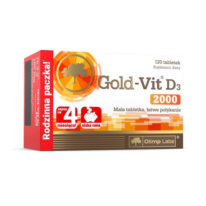 Olimp Gold - Vit D3 2000 120 compresse – Olimp Labs confezione