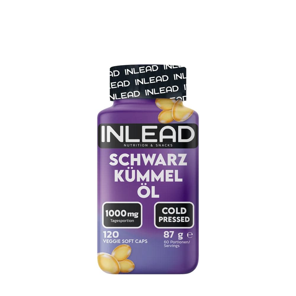 Inlead - Sortkommenolie - 120 kapsler – emballage