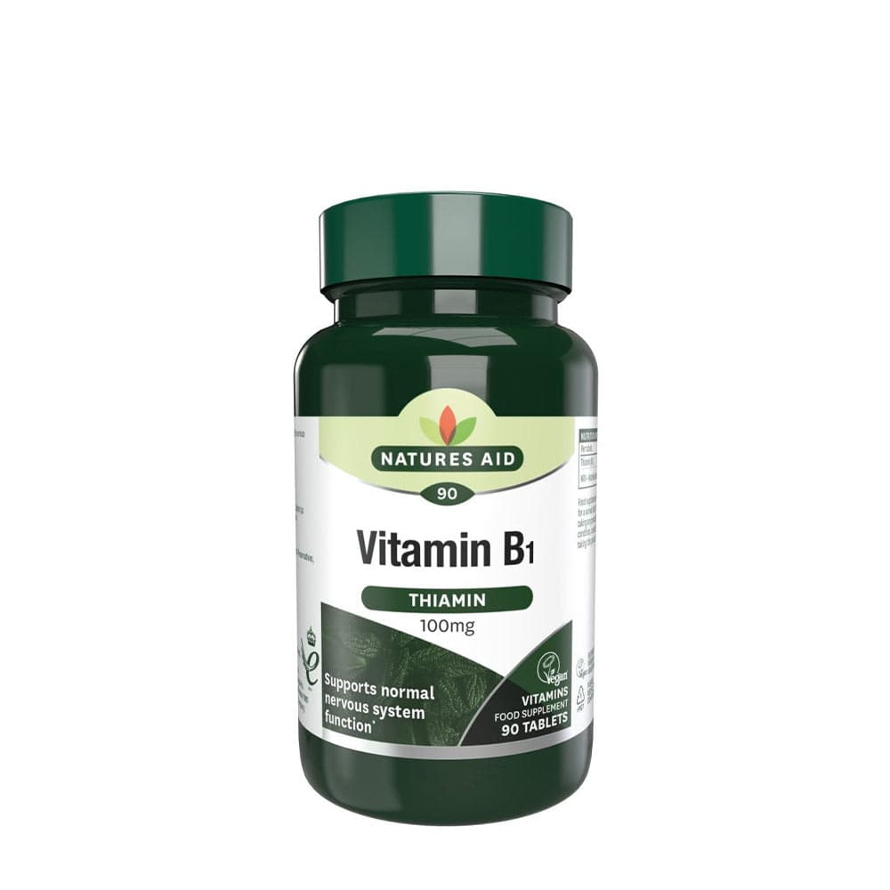 Natures Aid Vitamina B1 100mg – Suplemento de tiamina de alta dosagem – Nature's Aid packaging