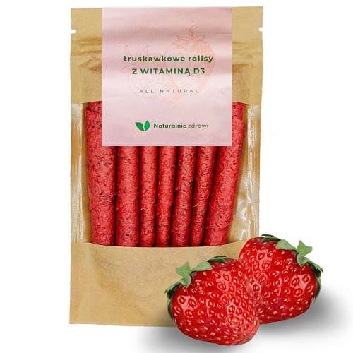 Naturalnie zdrowi - Strawberry Rolls with Vitamin D3 - 50g