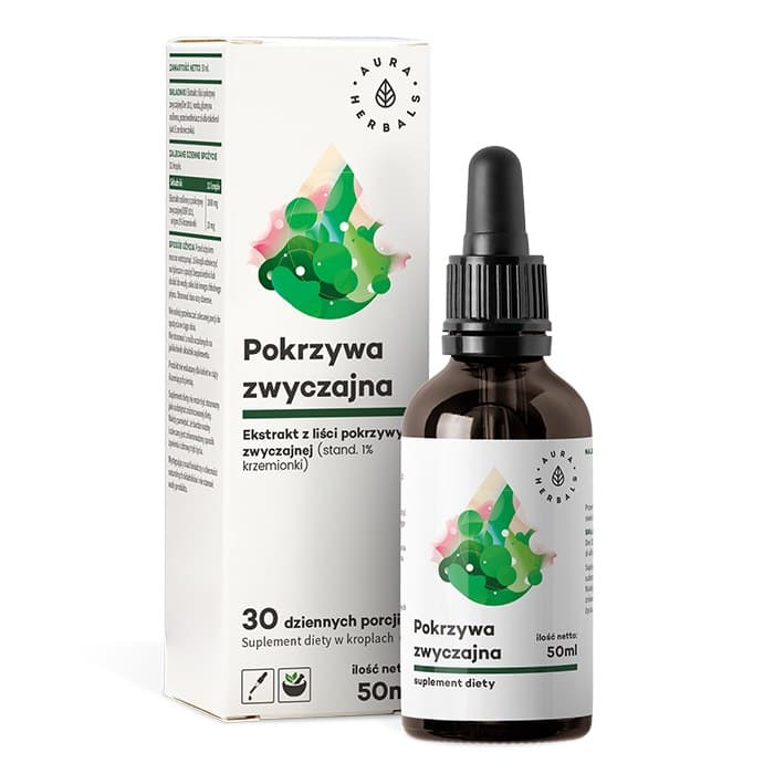Aura Herbals - Nettle Extract - 50ml – Aura Herbals förpackning