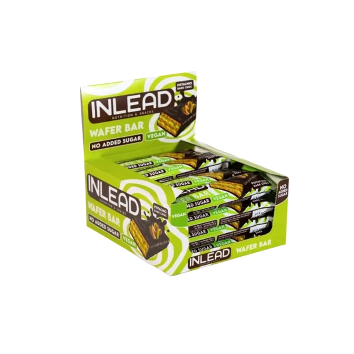Inlead - Wafer Bar (15x45g) - Pistachio Dark Choc