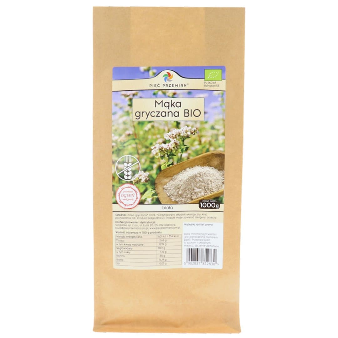 Pięć Przemian - White Buckwheat Flour Organic – Pięć Przemian förpackning