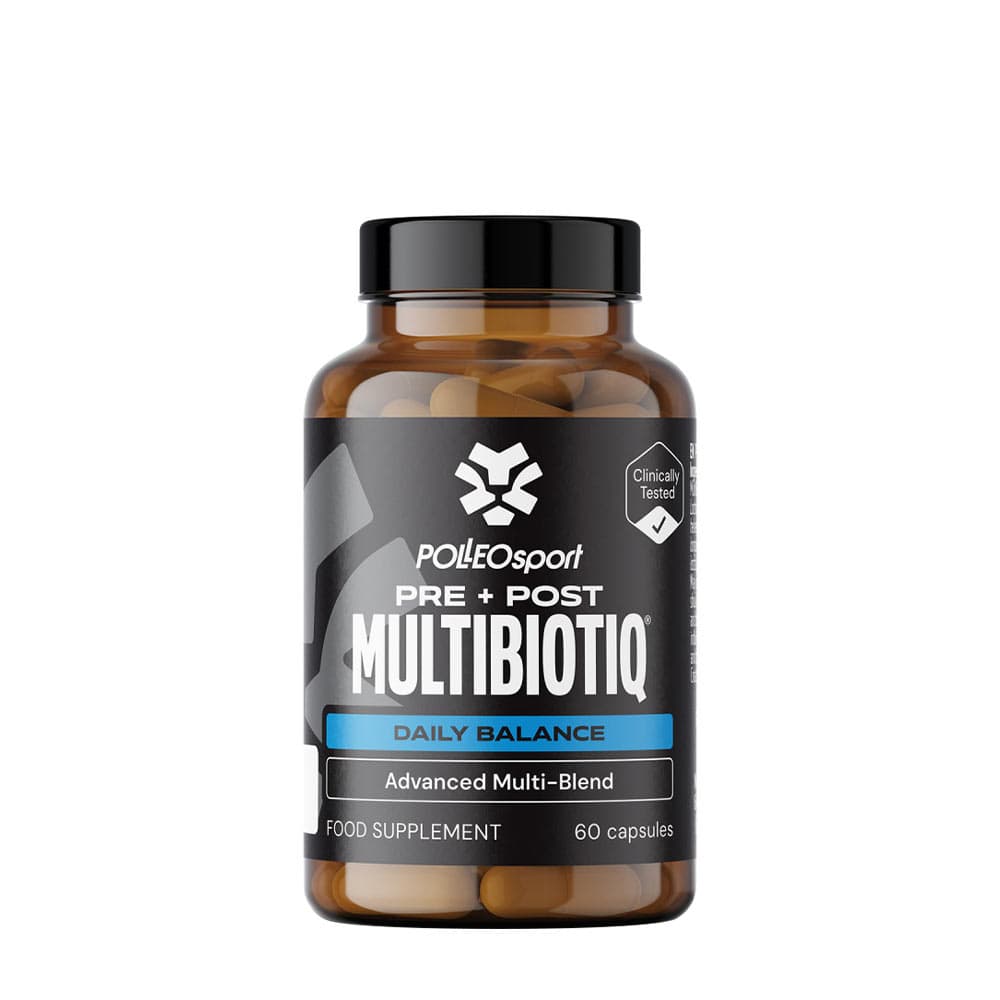 POLLEOsport - PRE+POST MultiBiotiq - 60 kapsler – POLLEOsport emballage