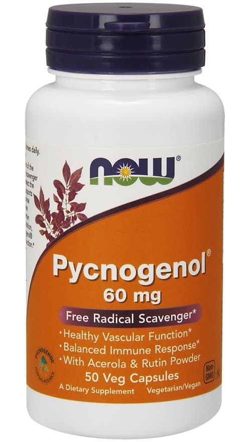 NOW Foods - Pycnogenol - Fyrretræsekstrakt – NOW Foods emballage