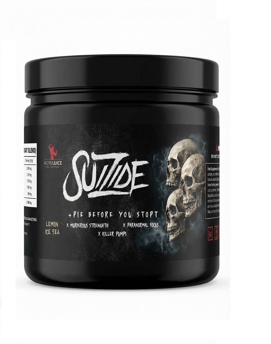 #GymJuice - SUIZIDE, preparato pre-allenamento - Tè freddo al limone, 270 g