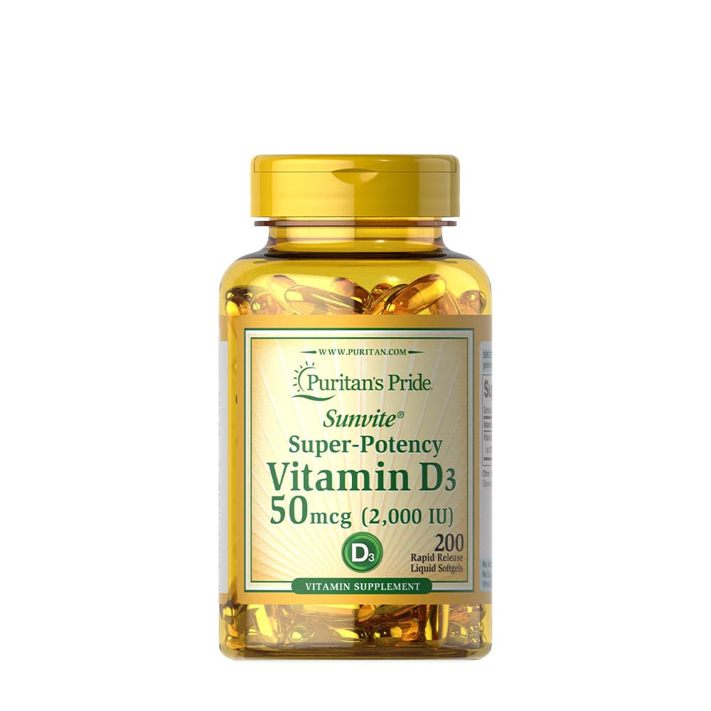 Puritan's Pride - Sunvite Super-Potency Vitamin D3 – Puritan's Pride förpackning