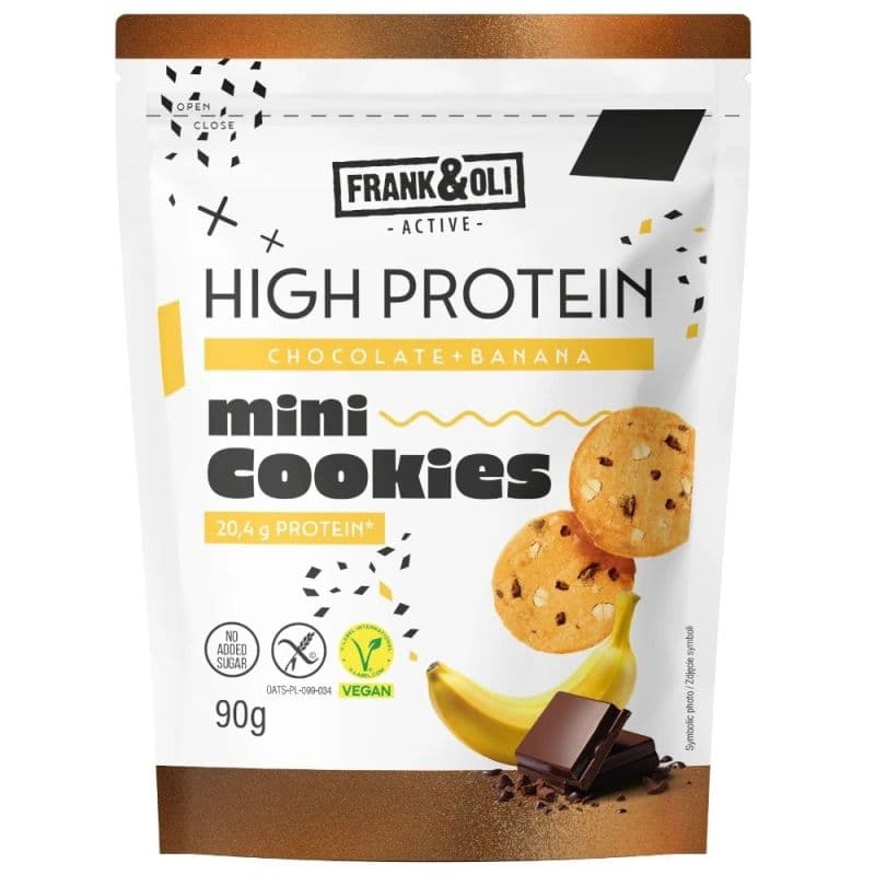 Frank&Oli - High Protein Mini Cookies - 90g – Frank&Oli förpackning