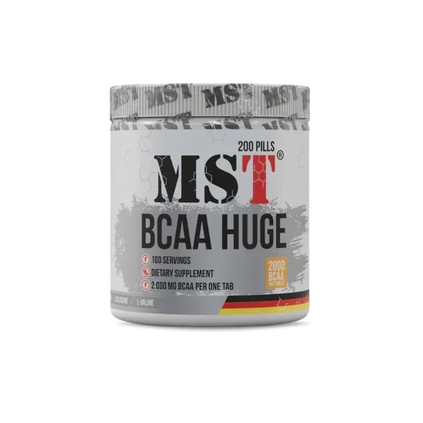 MST - BCAA Huge - 2 g per Tablet, 200 Tablets – packaging