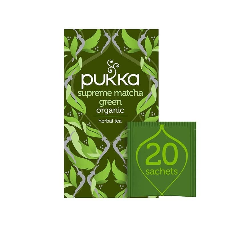 Te Supreme Matcha Green 20 påsar | Pukka – Pukka förpackning