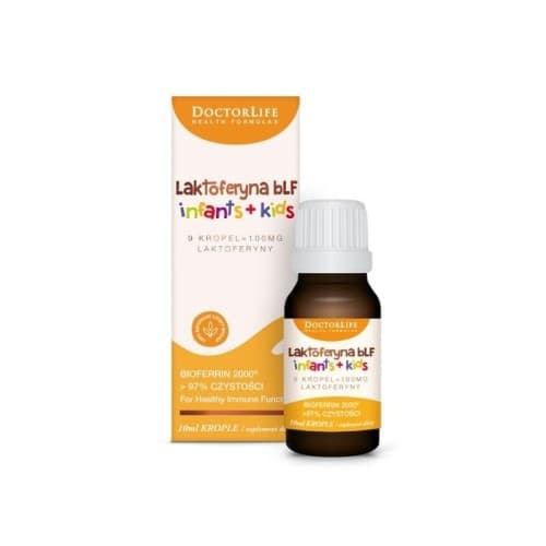 Doctor Life - Lactoferrin bLF Infant's + Kids - 10ml – Doctor Life förpackning