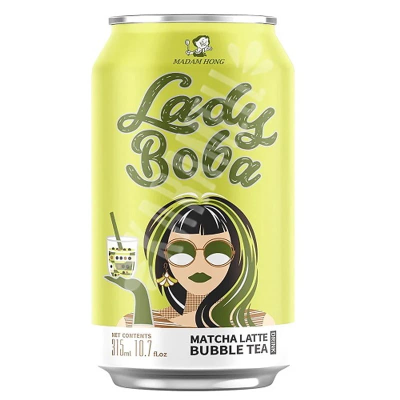 Madam Hong - Boisson Bubble Tea Matcha 315ml – Madam Hong emballage