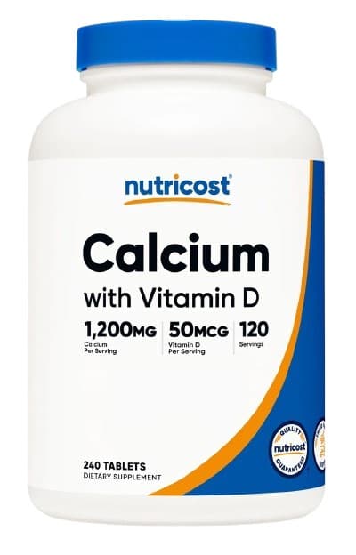 Nutricost - Calcio con Vitamina D - 240 Comprimidos – Nutricost empaque