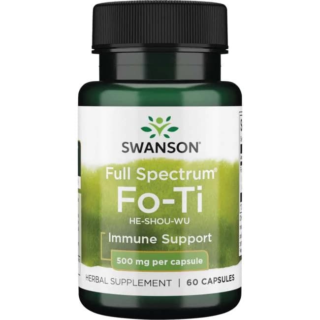 Swanson Full Spectrum Fo-Ti 500 mg – 60 kapsułek – Swanson packaging