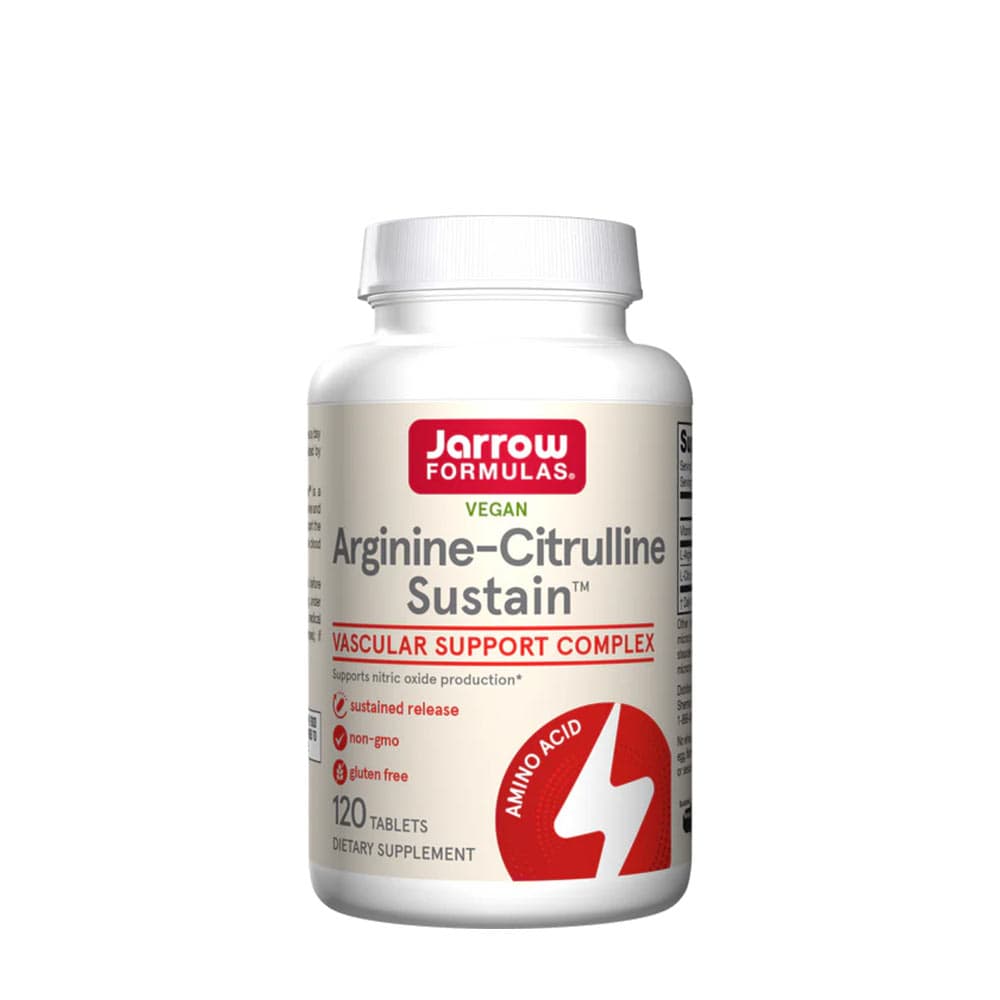 Jarrow Formulas Arginine-Citrulline Sustain 120 Tablets – Jarrow Formulas packaging