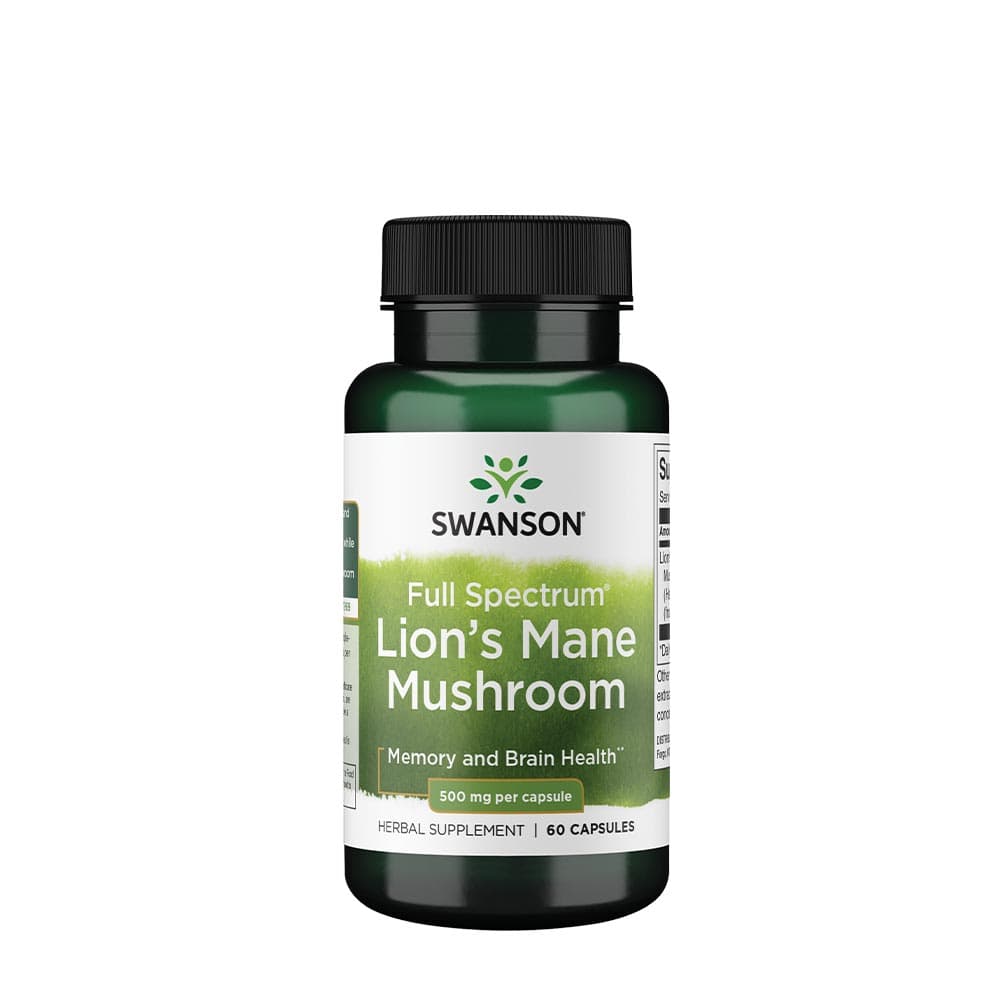Swanson Full Spectrum Lion'S Mane Mushroom 500mg 60 capsules