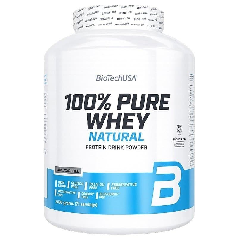 BioTechUSA - 100% Pure Whey Natural Flavor 2000g – BioTechUSA förpackning