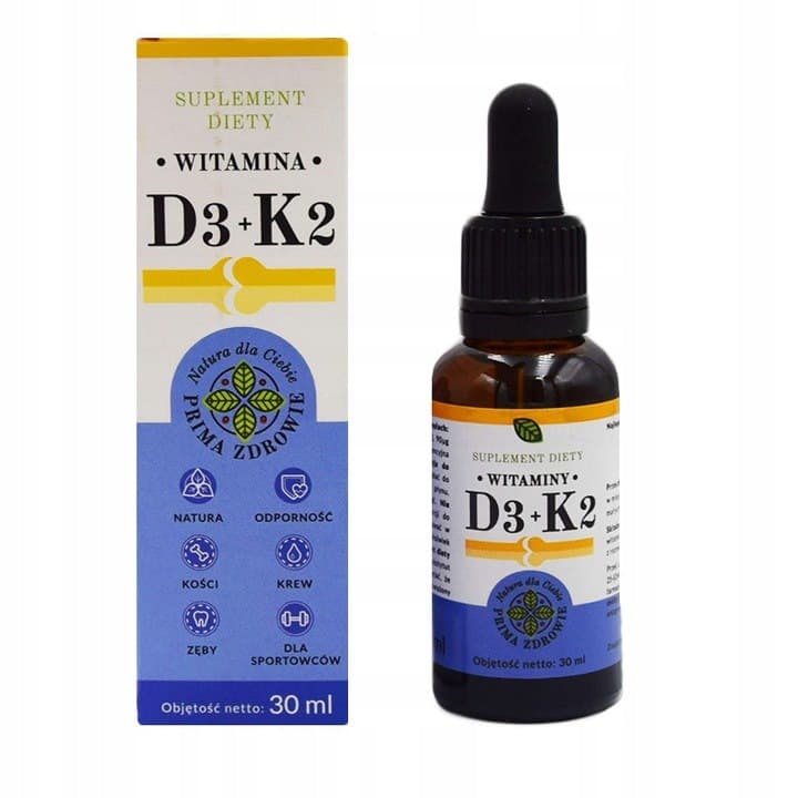 Primabiotic Vitamin D3+K2 MK7 30ml | Prima Zdrowie – Farma Zdrowia Verpackung