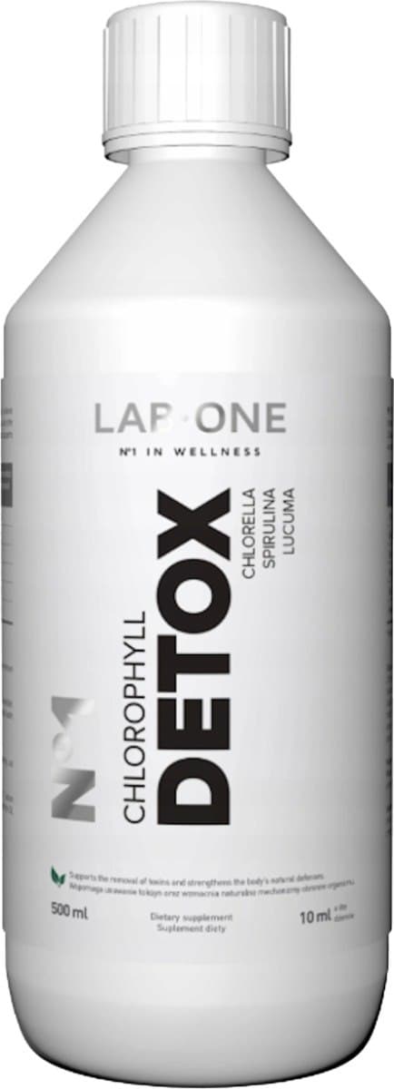 LAB ONE N°1 Chlorophyll Detox 500 ml – LAB ONE emballage