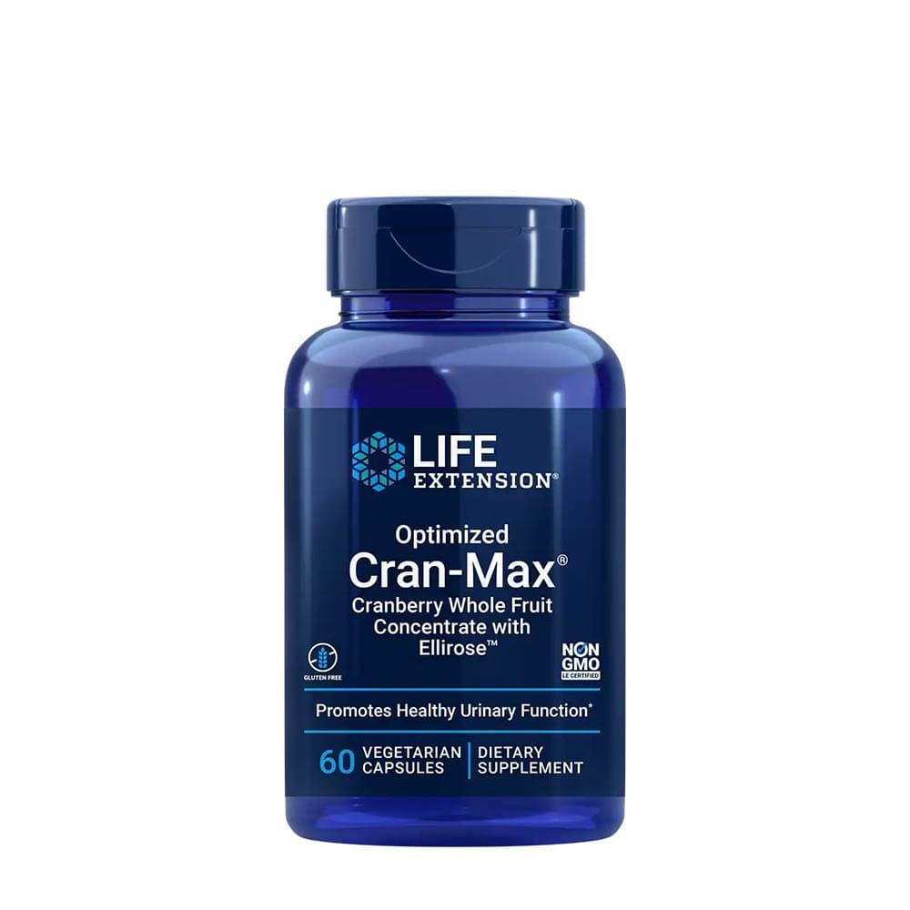 Life Extension Optimized Cran-Max 250 mg - 60 cápsulas vegetais – Life Extension embalagem