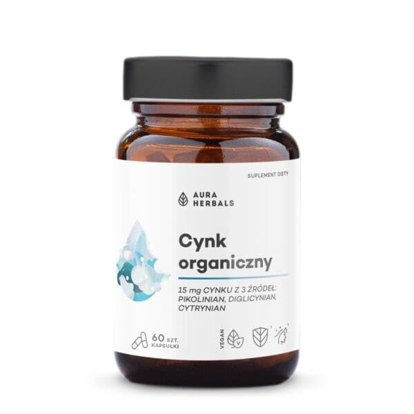 Aura Herbals - Organic Zinc - 60 Capsules – Aura Herbals förpackning
