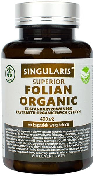Singularis Superior Folian Organic 400µg 90 capsule – Singularis confezione