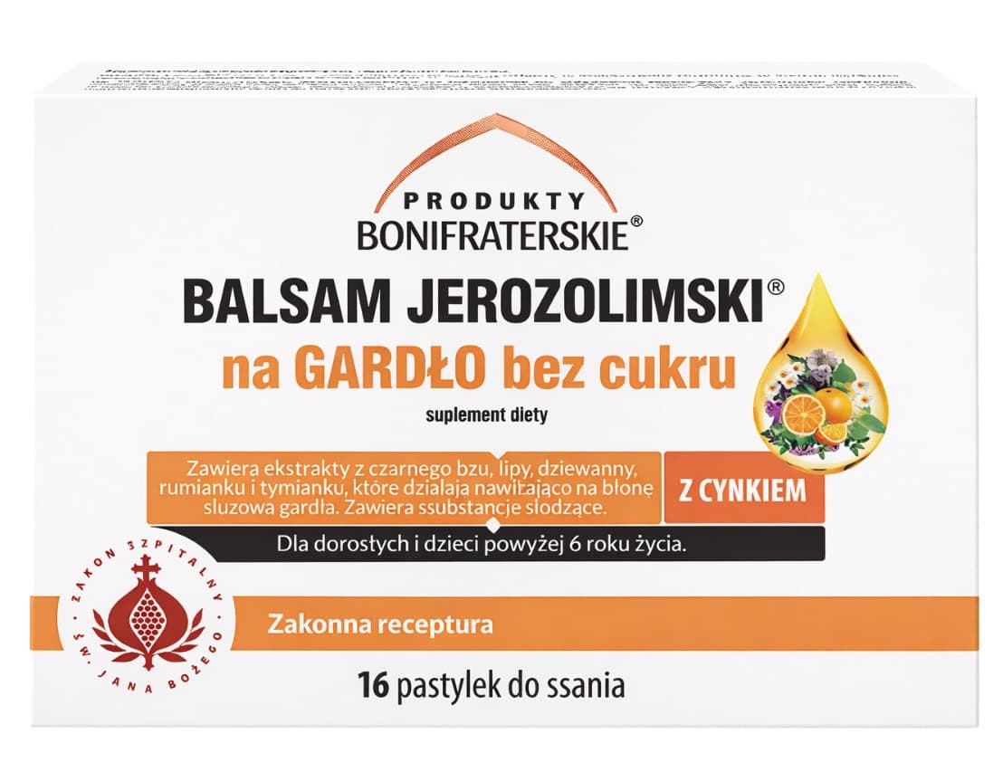 Produkty Bonifraterskie - Jerusalem Balm For Throat – Produkty Bonifraterskie förpackning