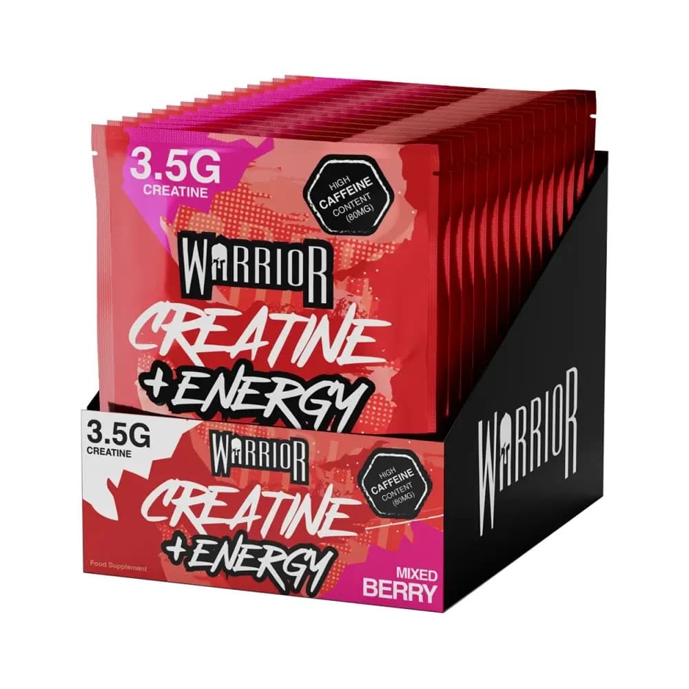 Warrior - Creatine Plus Energy - Mixed Berry - 3.5G creatine per serving – Warrior förpackning