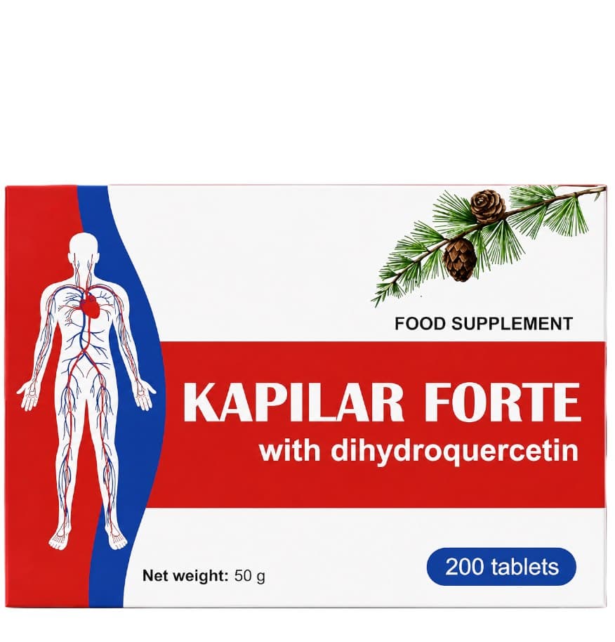 Aram Natura - Kapilar Forte con vitamina C y rutina 200 tabletas (Ucrania) – Aram Natura empaque