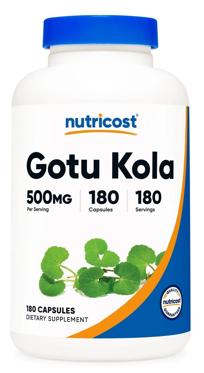 Nutricost - Gotu Kola - 180 Cápsulas – Nutricost empaque