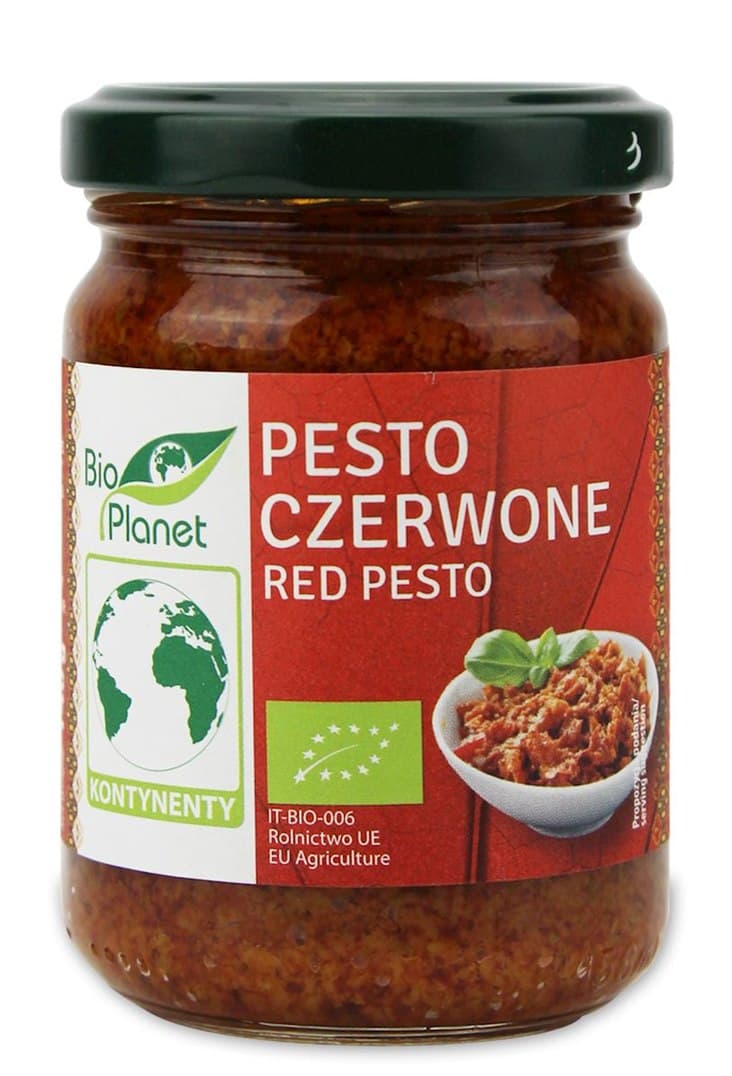 Bio Planet - Pesto rojo BIO 140g – Bio Planet empaque