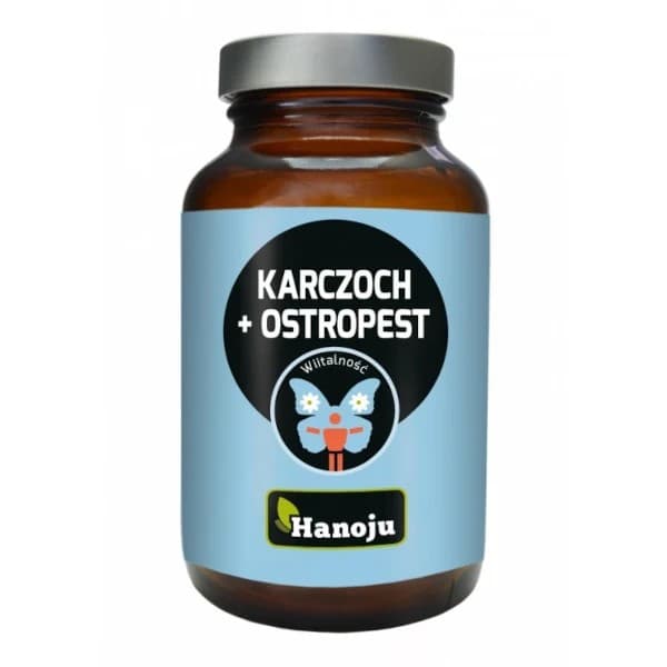 Hanoju - Artiskok- og marietidselekstrakt - 90 kapsler – emballage