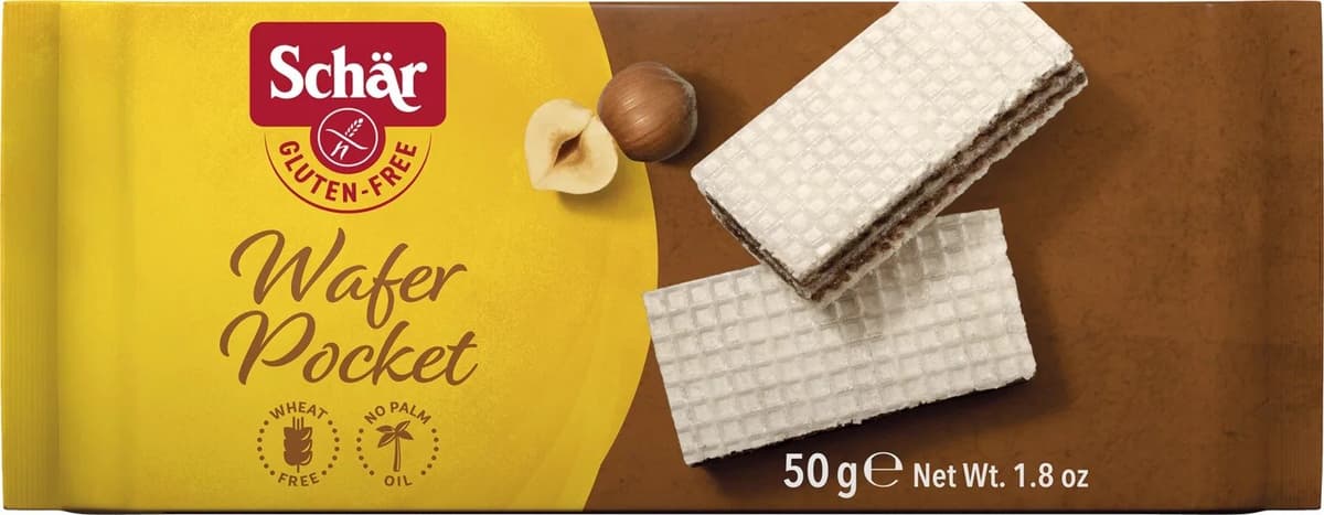 Schar Wafle orzechowe Wafer Pocket 50g – Schär opakowanie