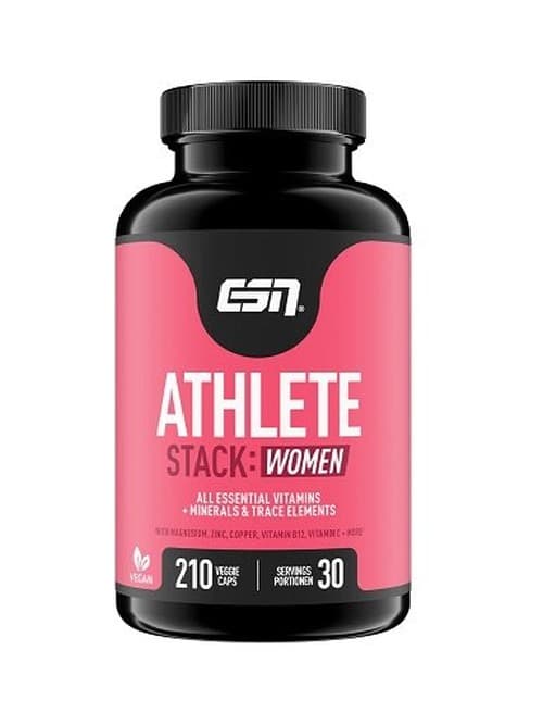 ESN - Athlete Stack für Frauen - 210 Kapseln – Verpackung