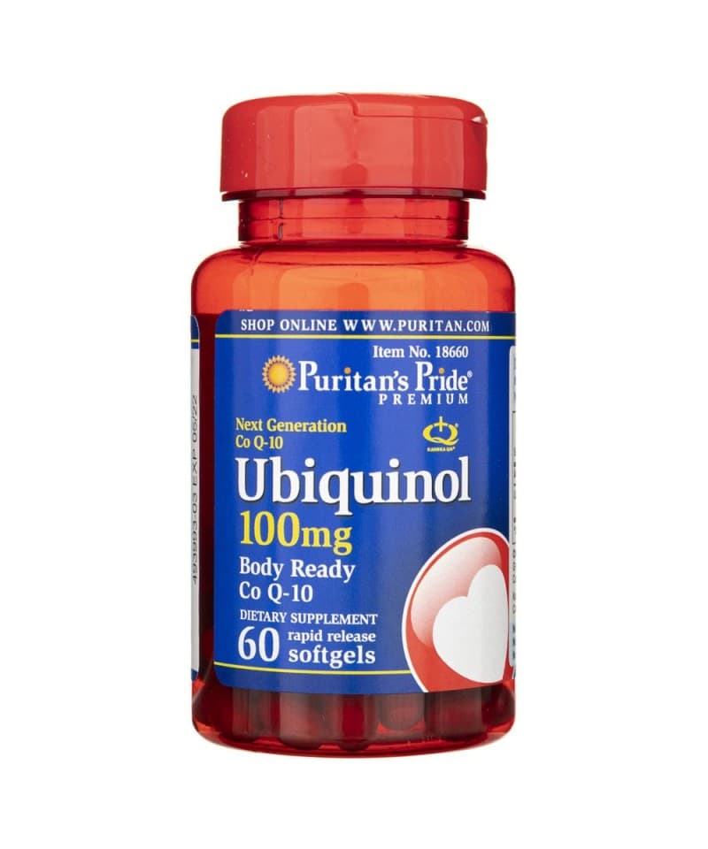 Puritan's Pride - Ubiquinol 100 mg - 60 cápsulas – Puritan's Pride empaque