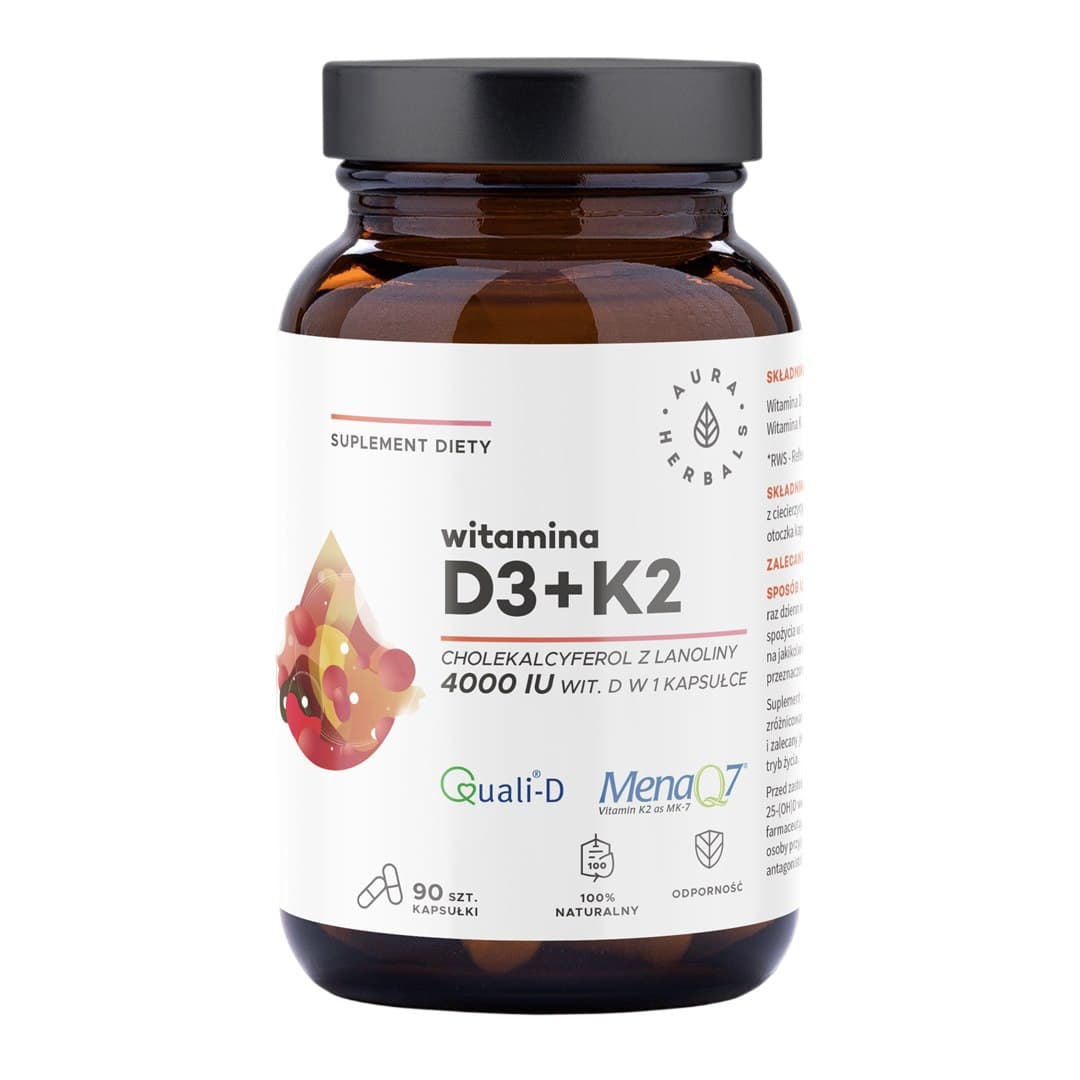 Aura Herbals - Vitamin D3+K2