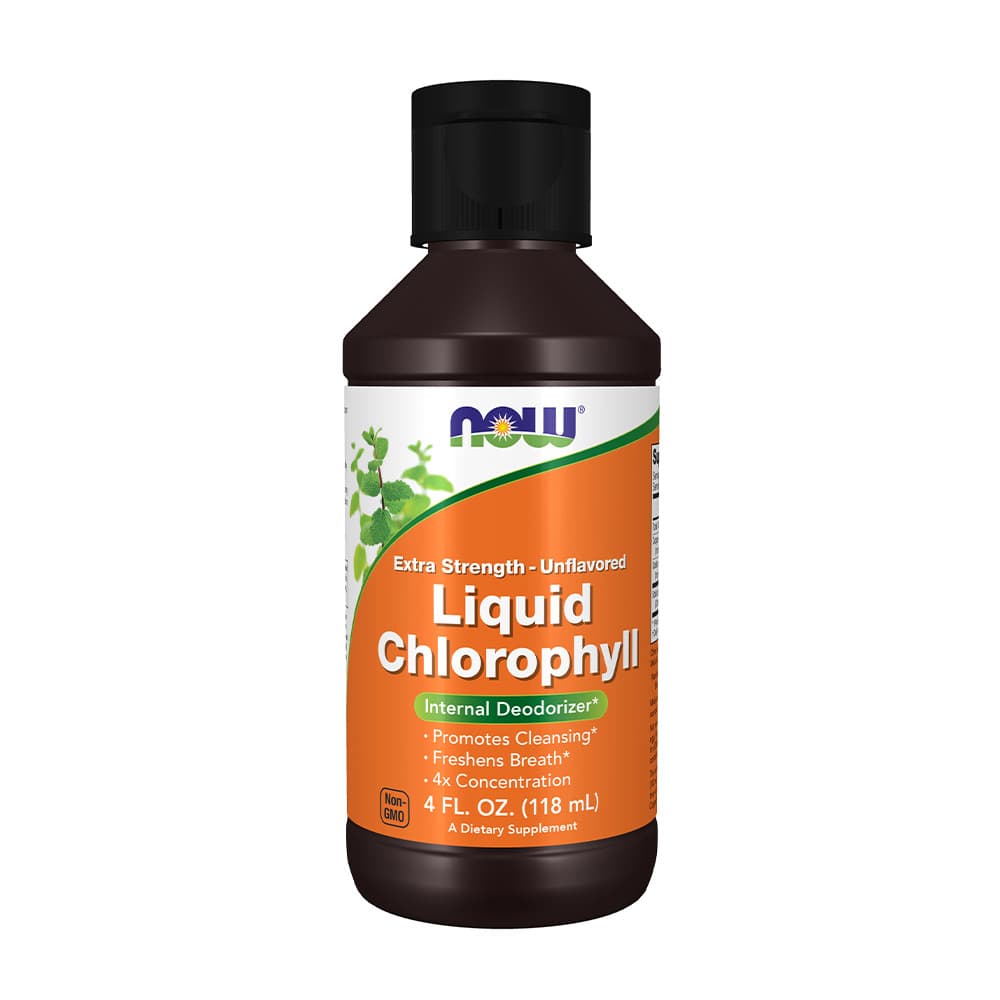 NOW Foods - Extra Strength Liquid Chlorophyll – NOW Foods packaging