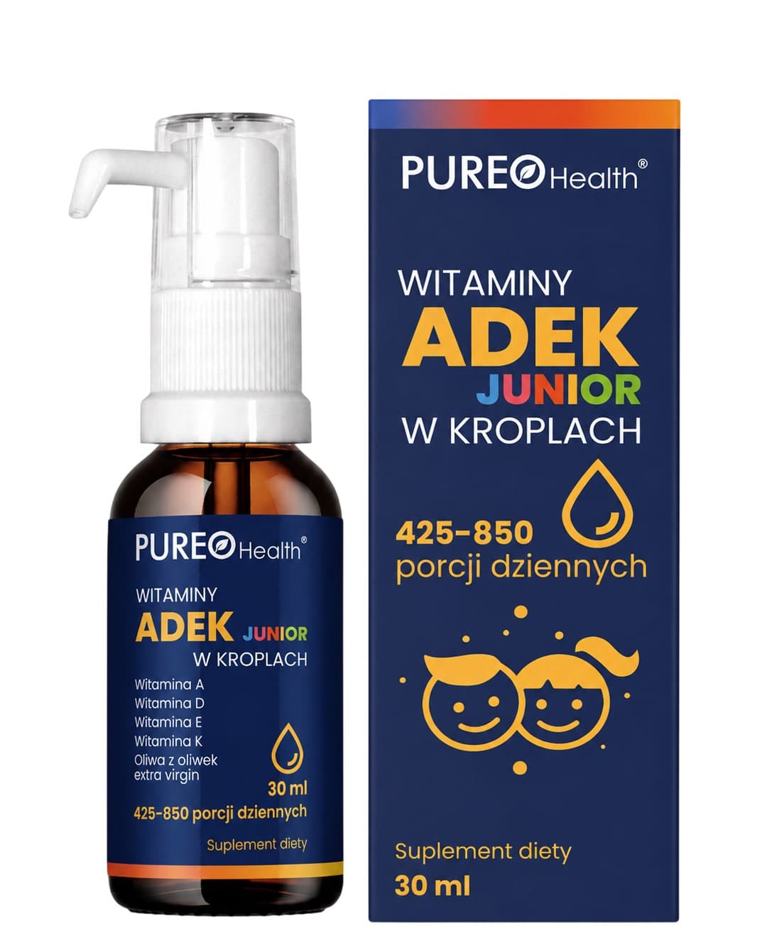 Pureo Health - Vitamins A D E K Junior Drops 30ml – PUREO Health empaque